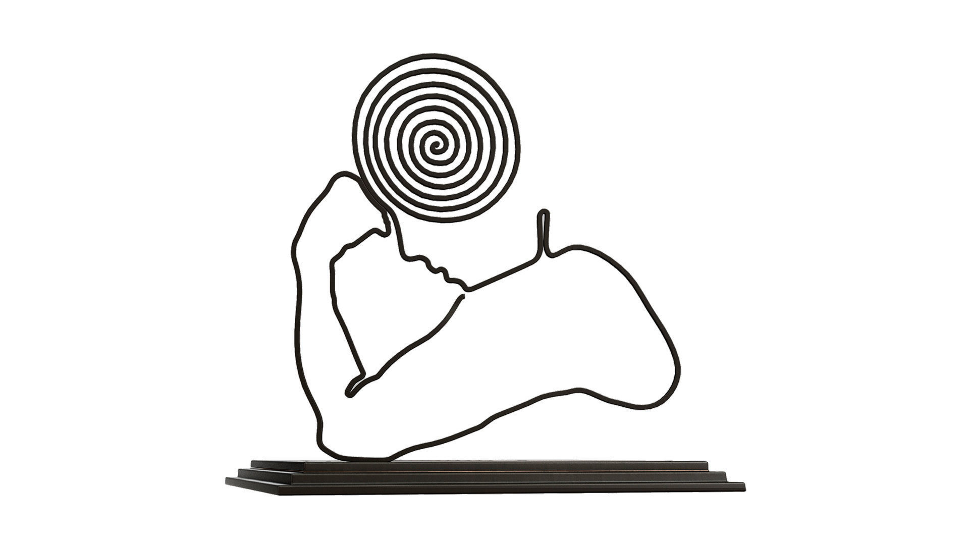 Quinn Lorenzo The Thinker decor sculpture 3D model_7