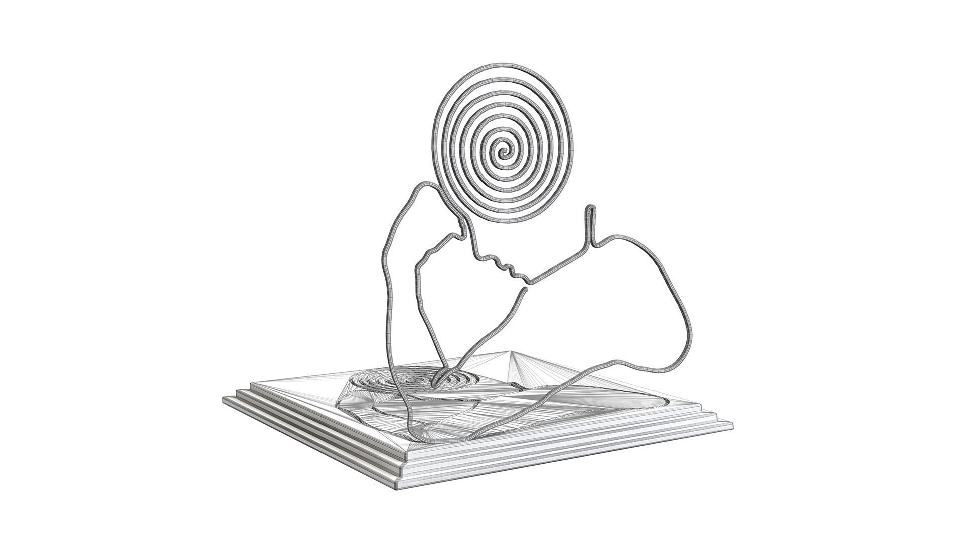 Quinn Lorenzo The Thinker decor sculpture 3D model_9