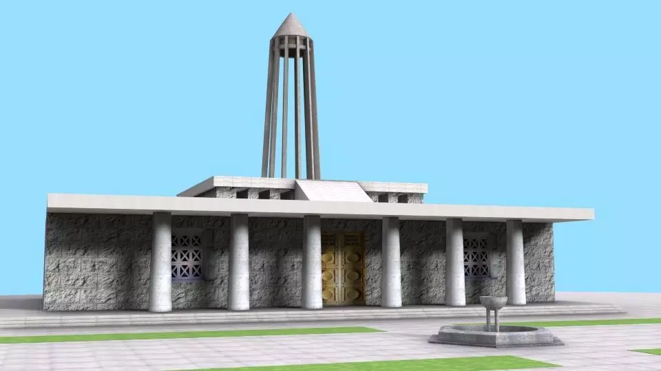 Tomb of Abu Ali Sina Low-poly 3D model