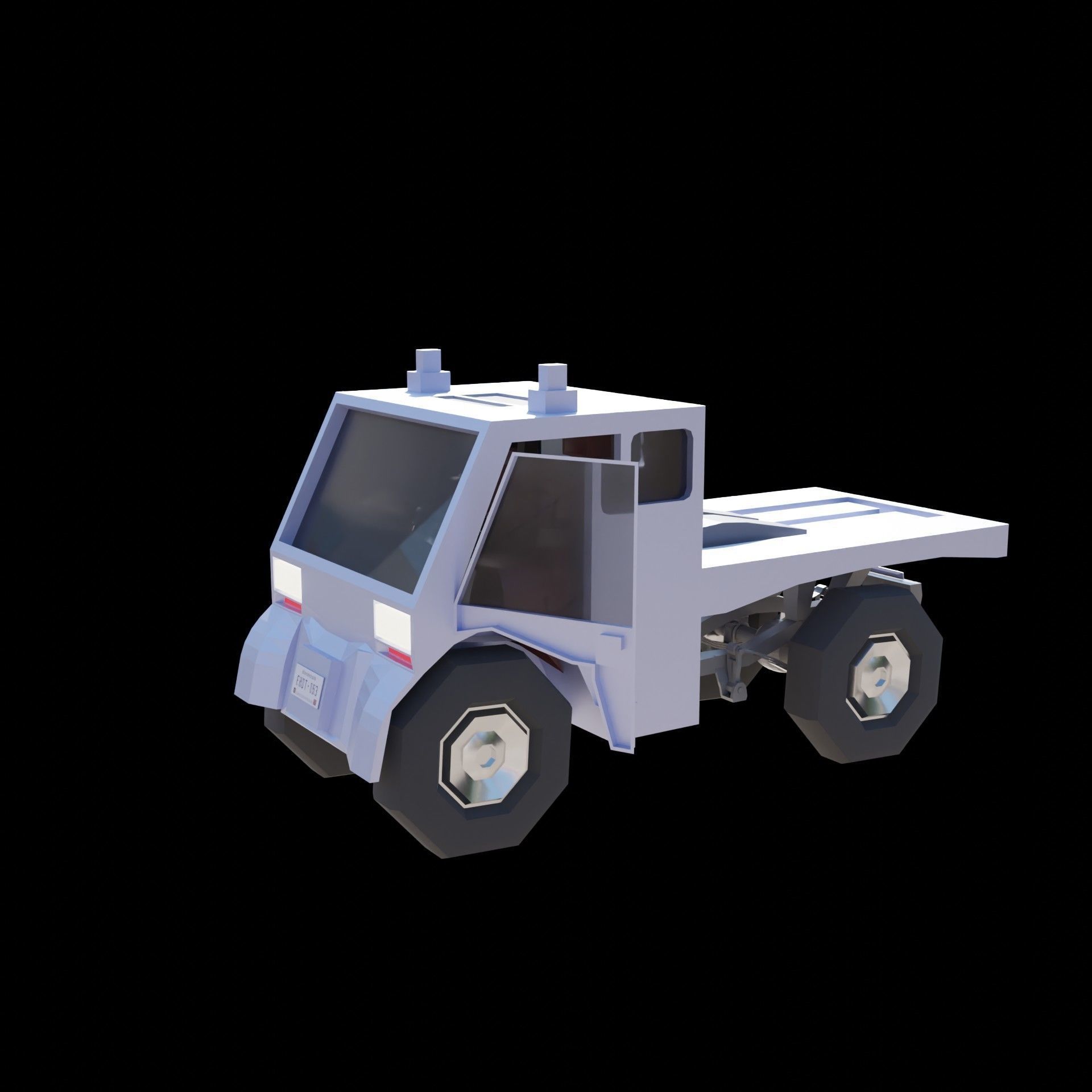 Surface Corrugated Steel Reservoir Tank Low-poly 3D model_6