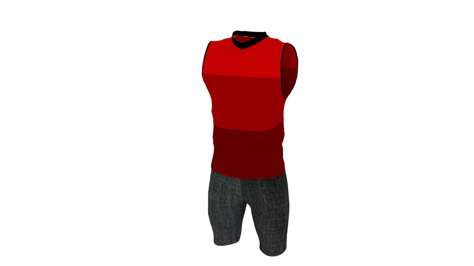 Man Outfit Low-poly 3D model_0