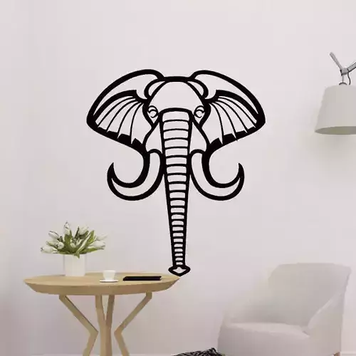 Elephant Head Wall Art