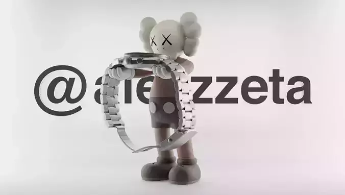 Kaws Watch Stand Textured Low-poly 3D model