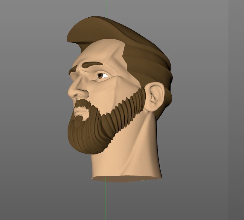 HEAD OF MESSI - PROFESSIONAL FOOTBALL ATHLETE 3D print model_7