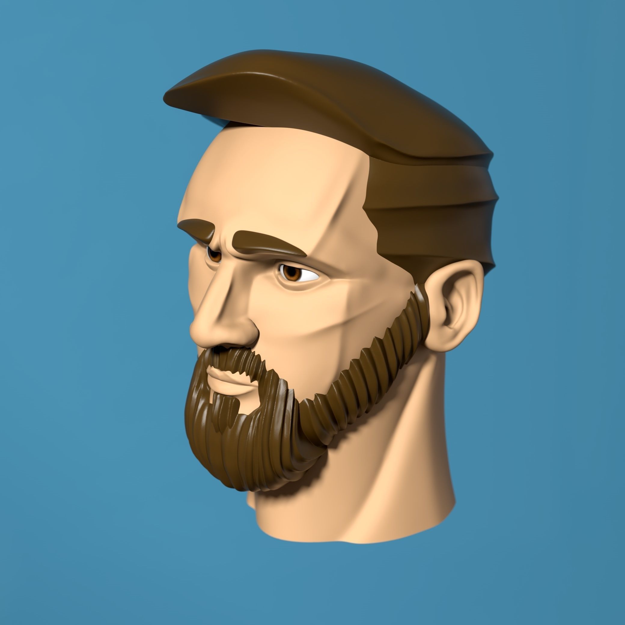 HEAD OF MESSI - PROFESSIONAL FOOTBALL ATHLETE 3D print model_2