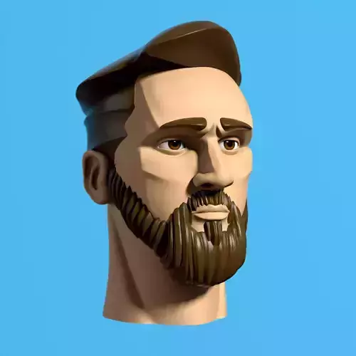 HEAD OF MESSI - PROFESSIONAL FOOTBALL ATHLETE