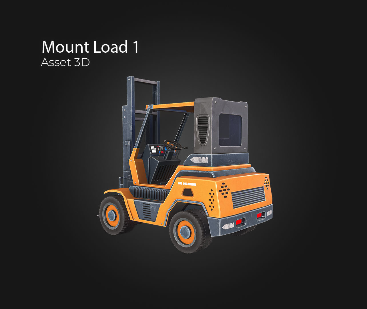 Mount Load Low-poly 3D model_3