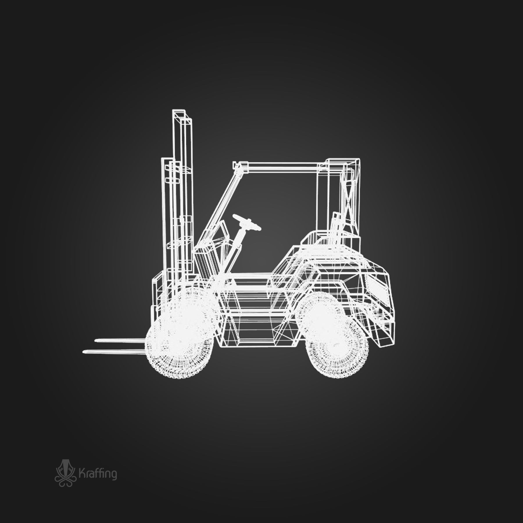 Mount Load Low-poly 3D model_11