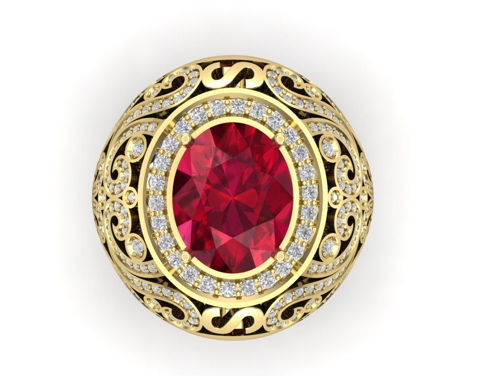 female ring patterns 3D print model_5