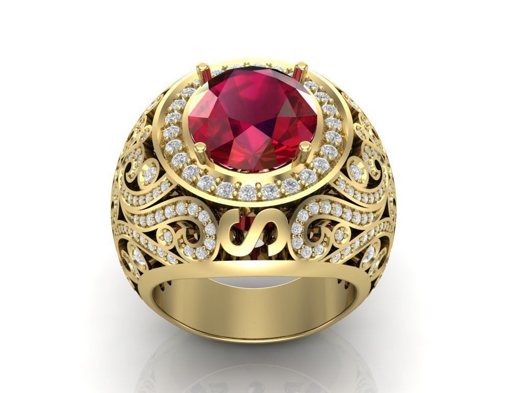 female ring patterns 3D print model_4