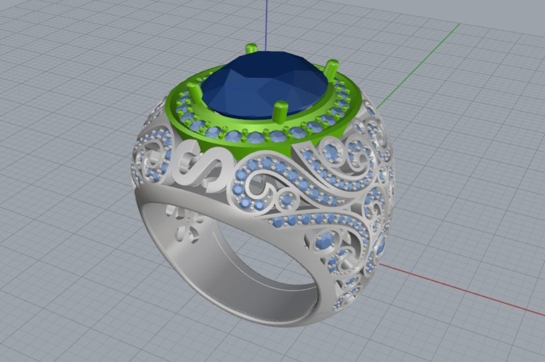 female ring patterns 3D print model_14