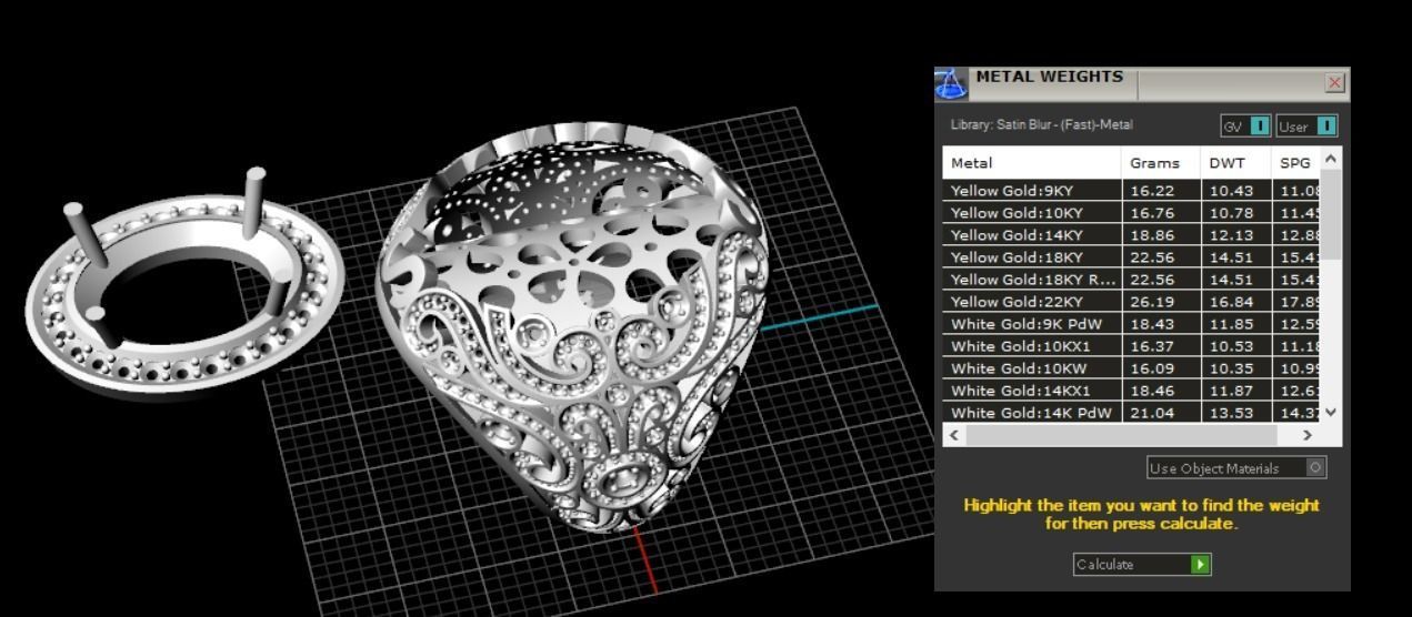 female ring patterns 3D print model_20