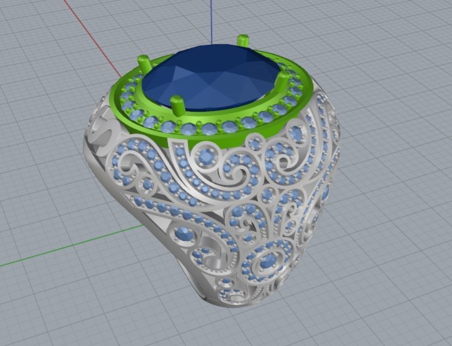 female ring patterns 3D print model_17