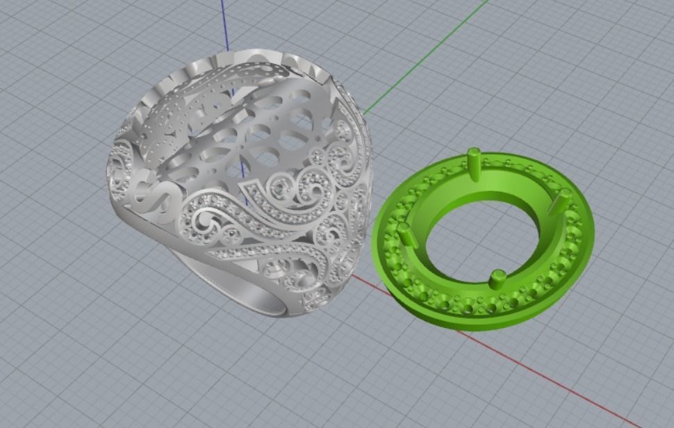 female ring patterns 3D print model_12