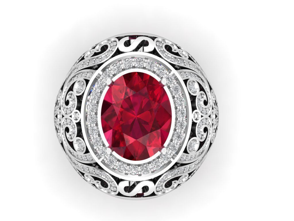 female ring patterns 3D print model_6