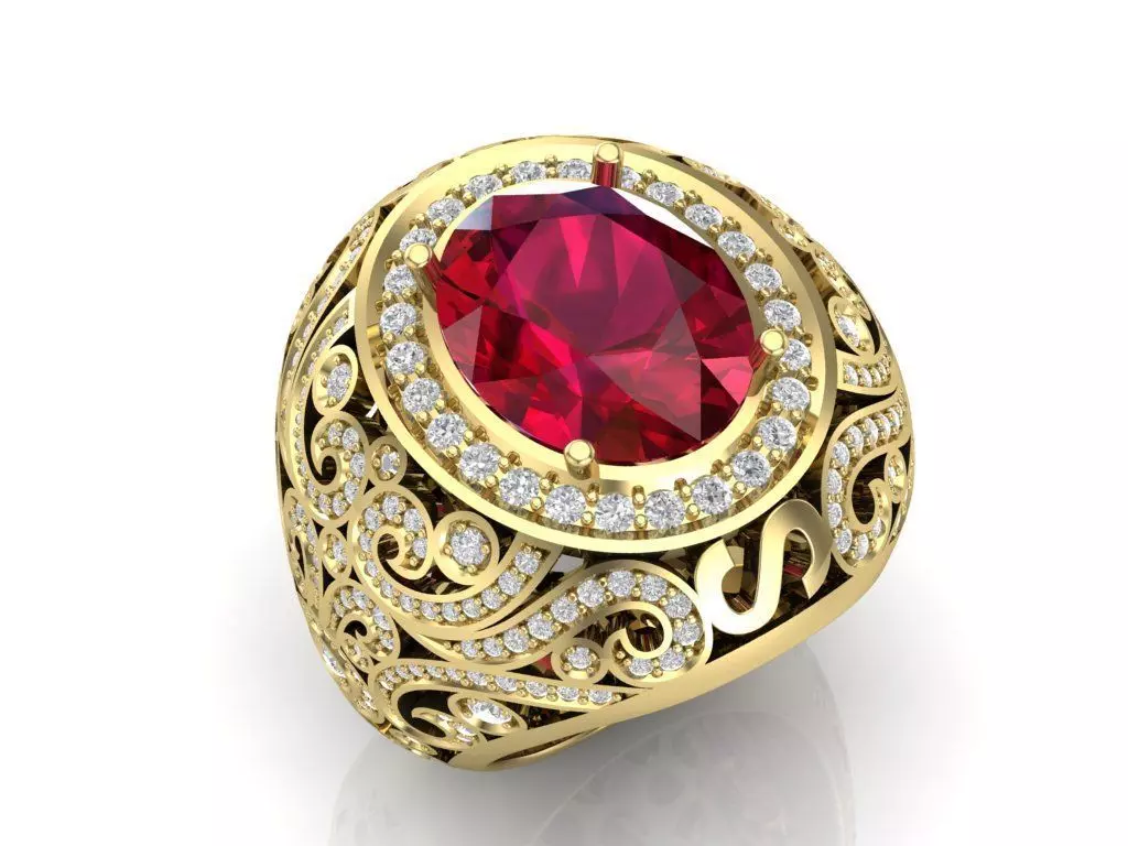 female ring patterns 3D print model_0