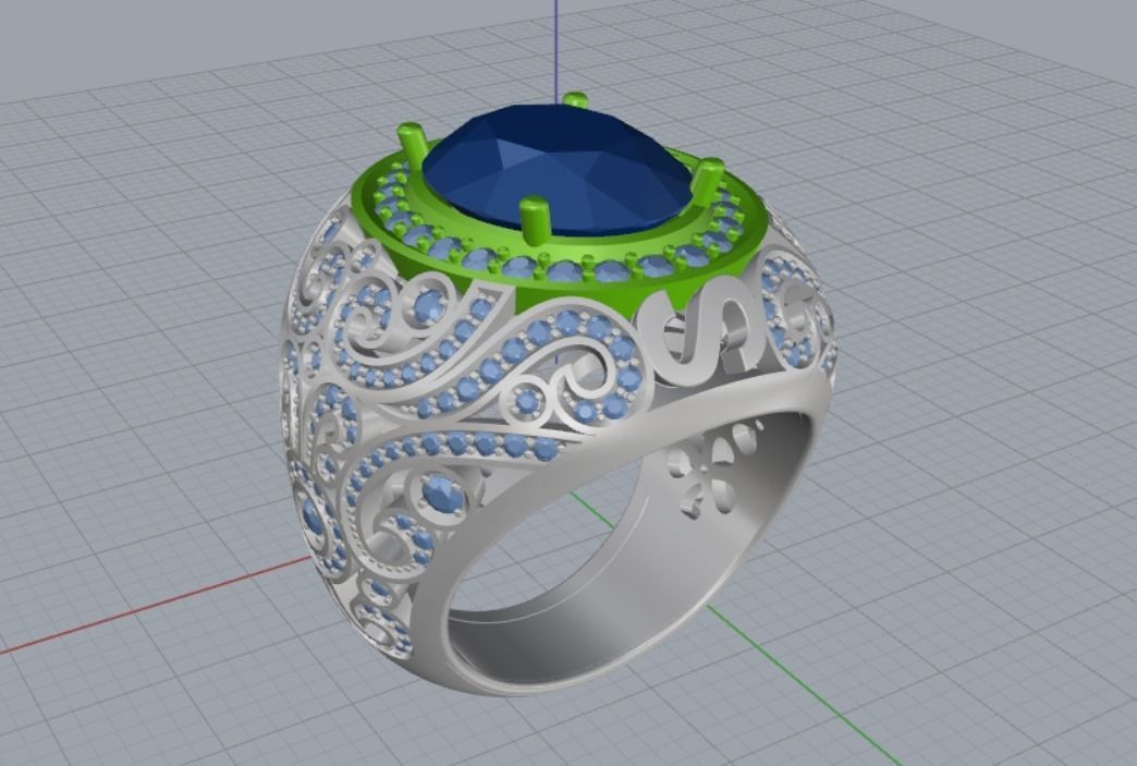 female ring patterns 3D print model_15