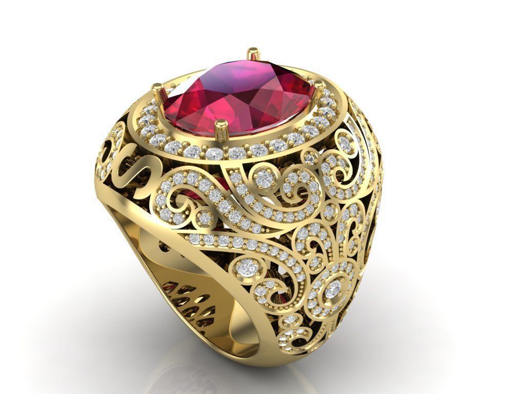 female ring patterns 3D print model_1