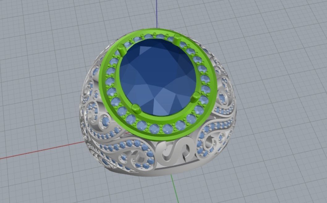 female ring patterns 3D print model_16