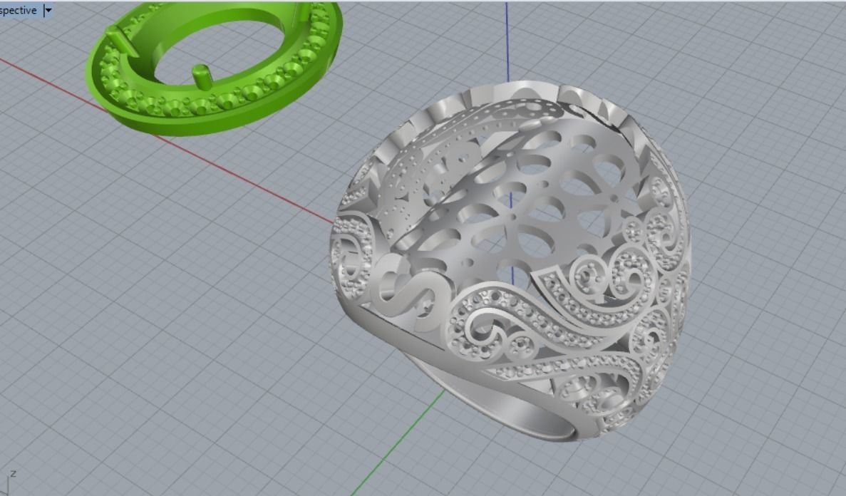 female ring patterns 3D print model_11