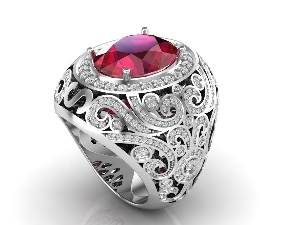 female ring patterns 3D print model_2