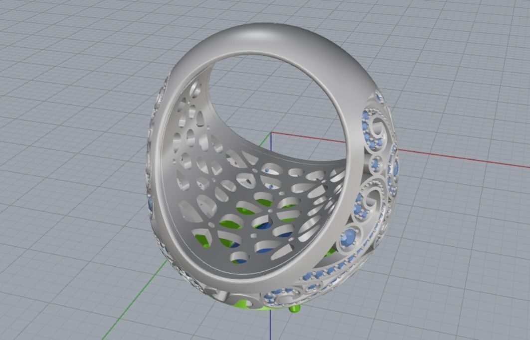female ring patterns 3D print model_19
