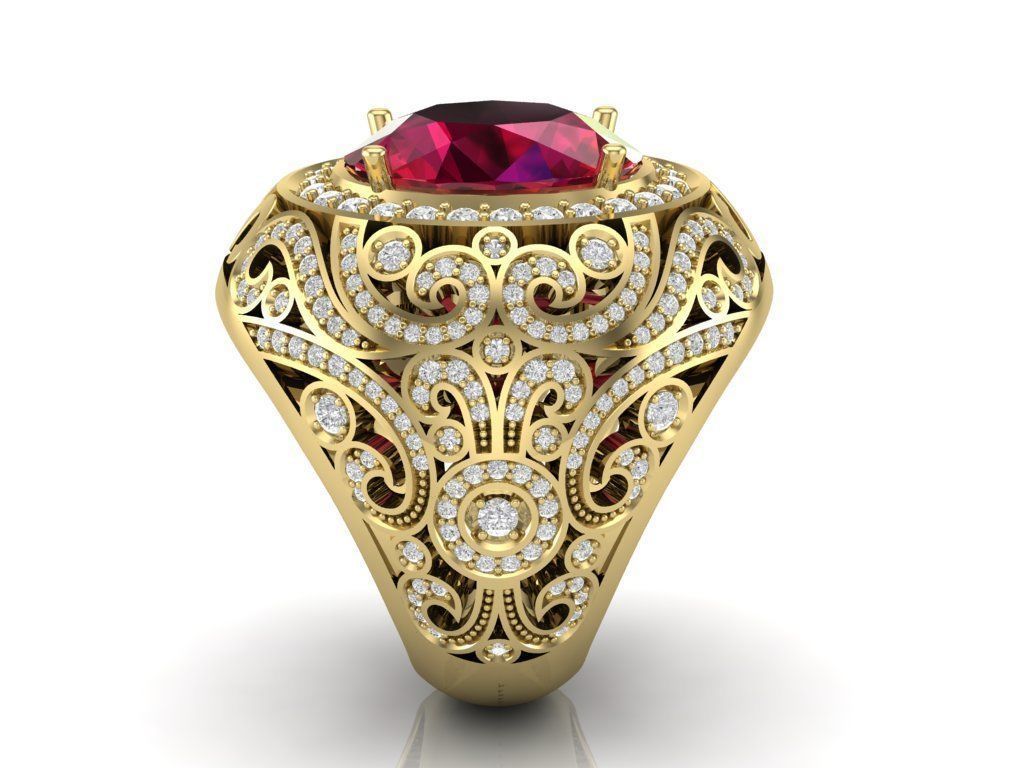 female ring patterns 3D print model_8