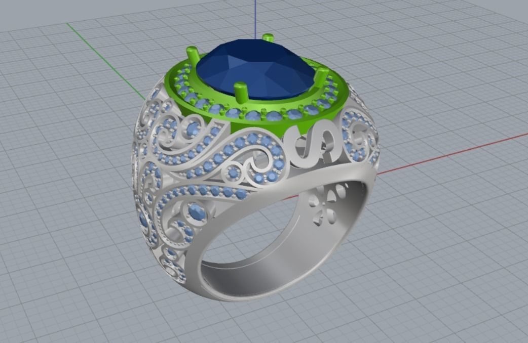 female ring patterns 3D print model_18