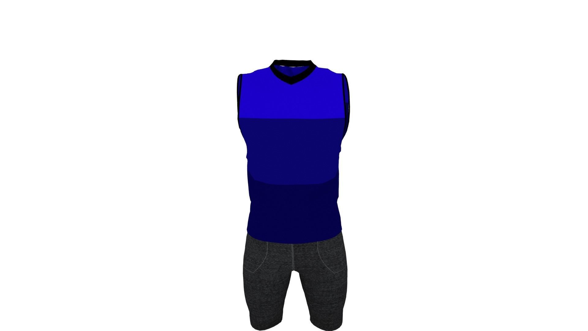 Man Outfit Low-poly 3D model_5