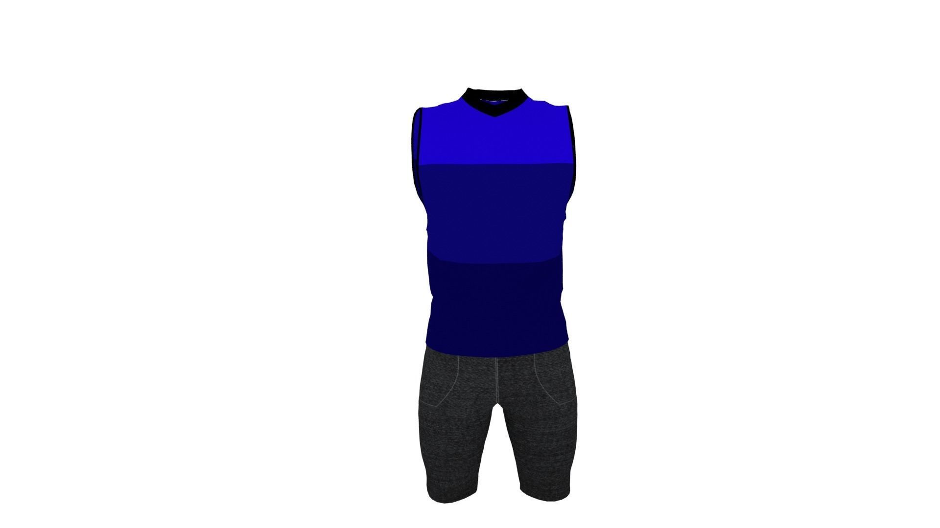 Man Outfit Low-poly 3D model_2