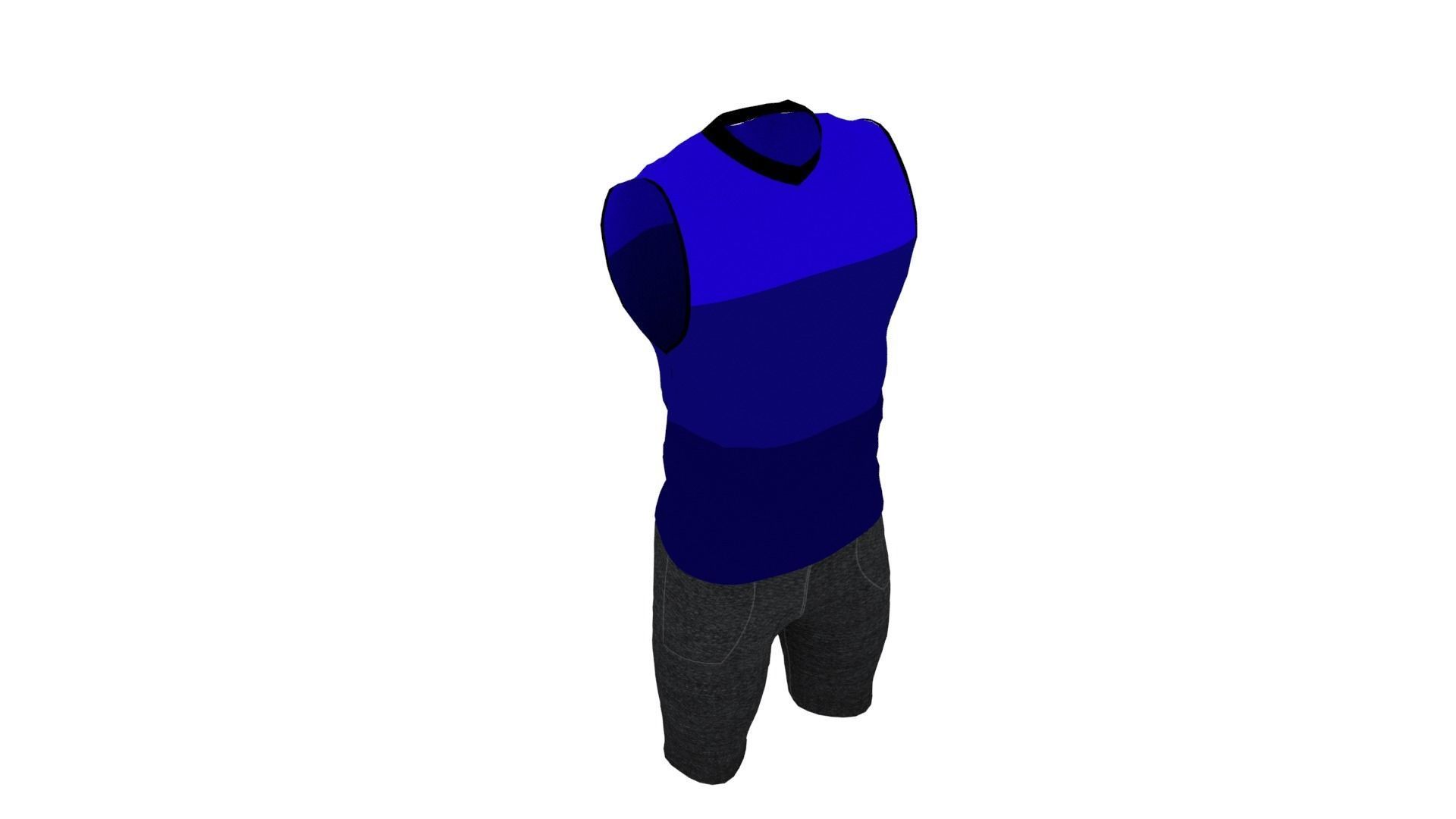 Man Outfit Low-poly 3D model_4