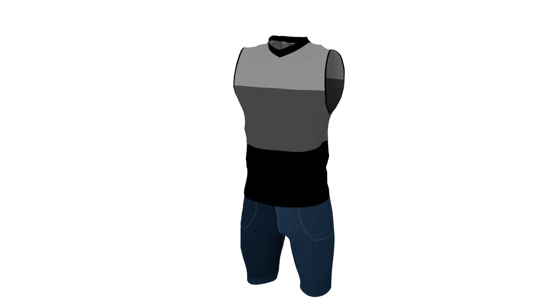 Man Outfit Low-poly 3D model_2