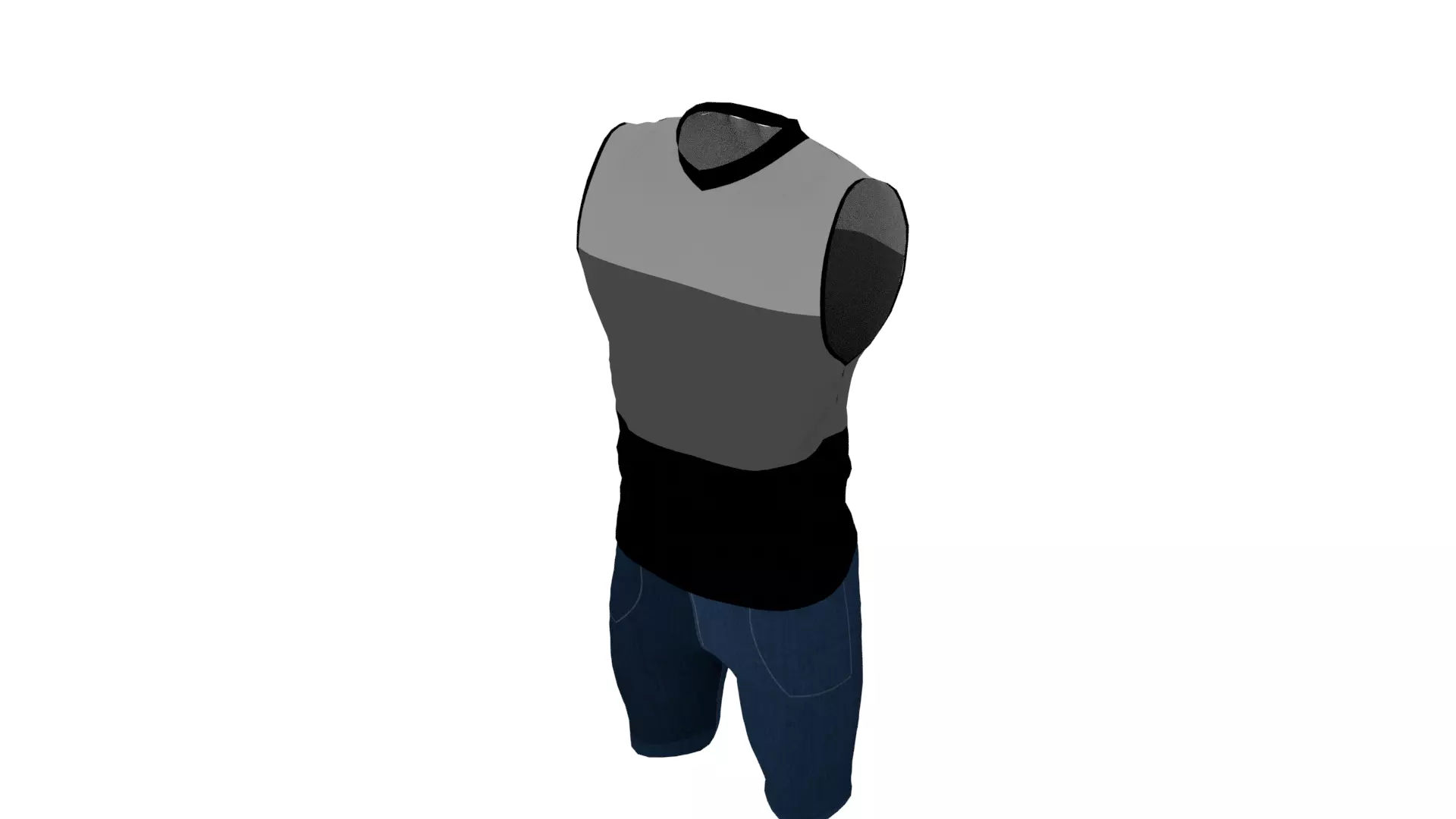 Man Outfit Low-poly 3D model_0
