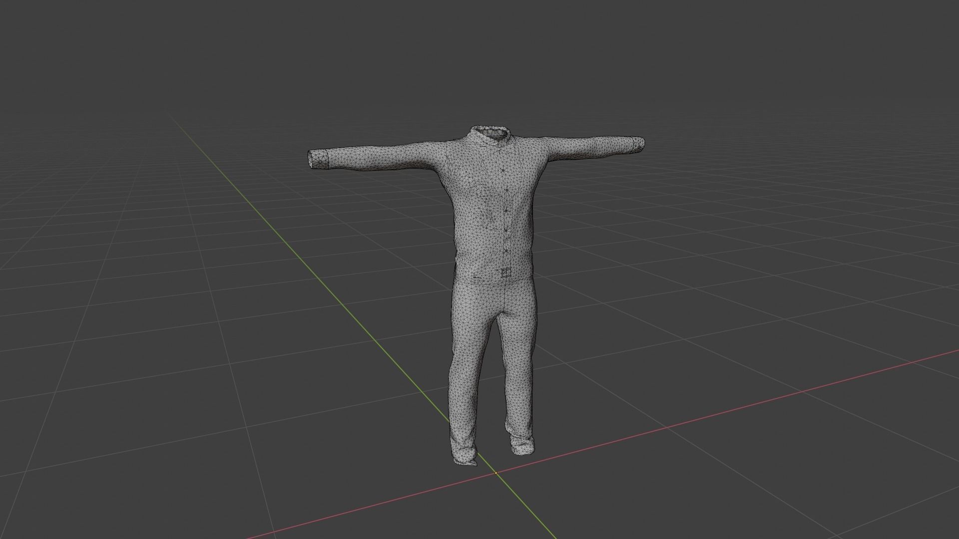 Man Suit Low-poly 3D model_6