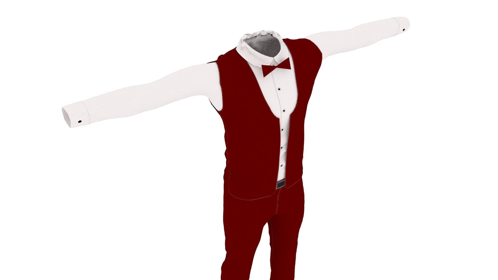 Man Suit Low-poly 3D model_4