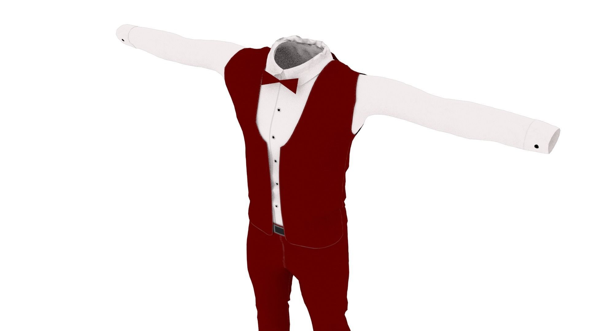 Man Suit Low-poly 3D model_3