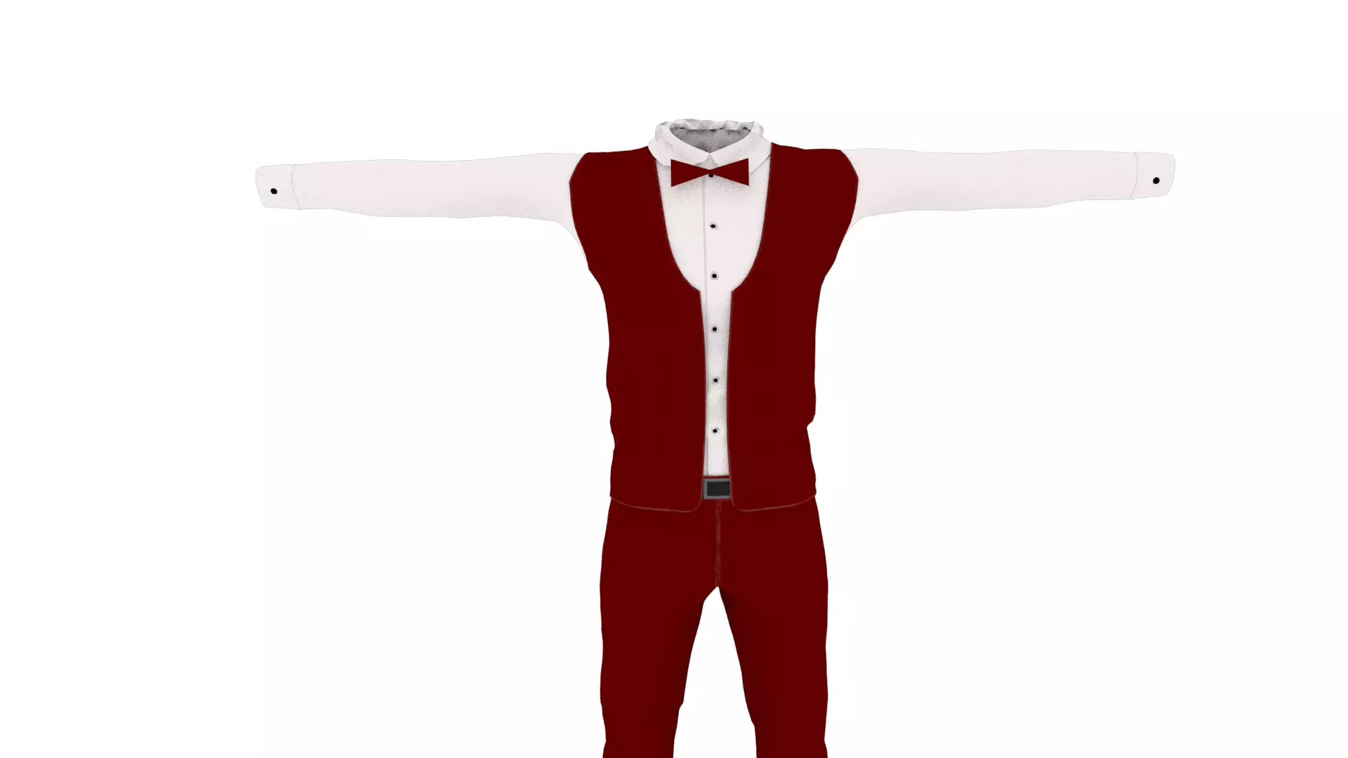 Man Suit Low-poly 3D model_0