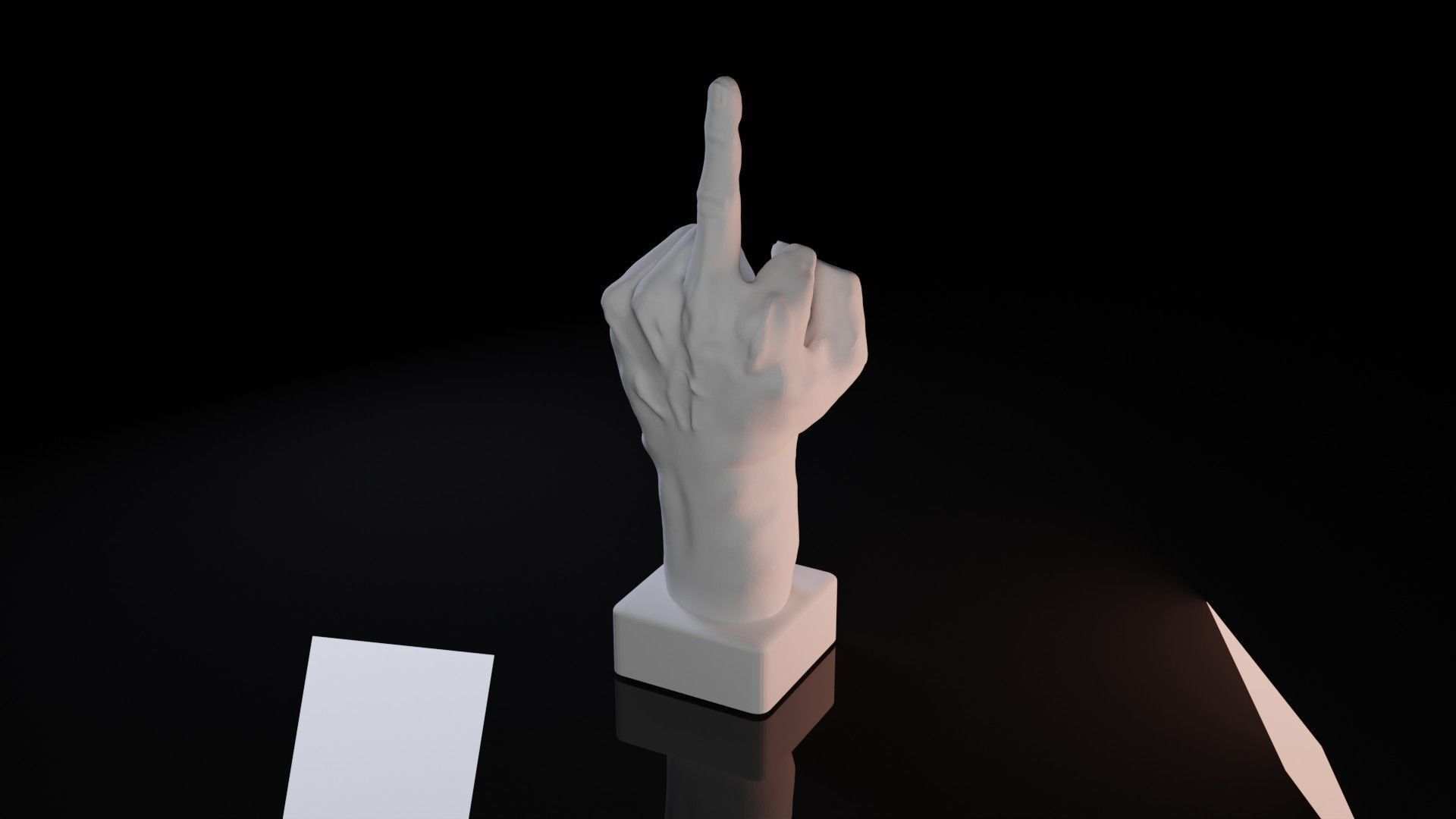 3D printable Middle Finger Trophy Number 1 A-Hole 3D print model_1