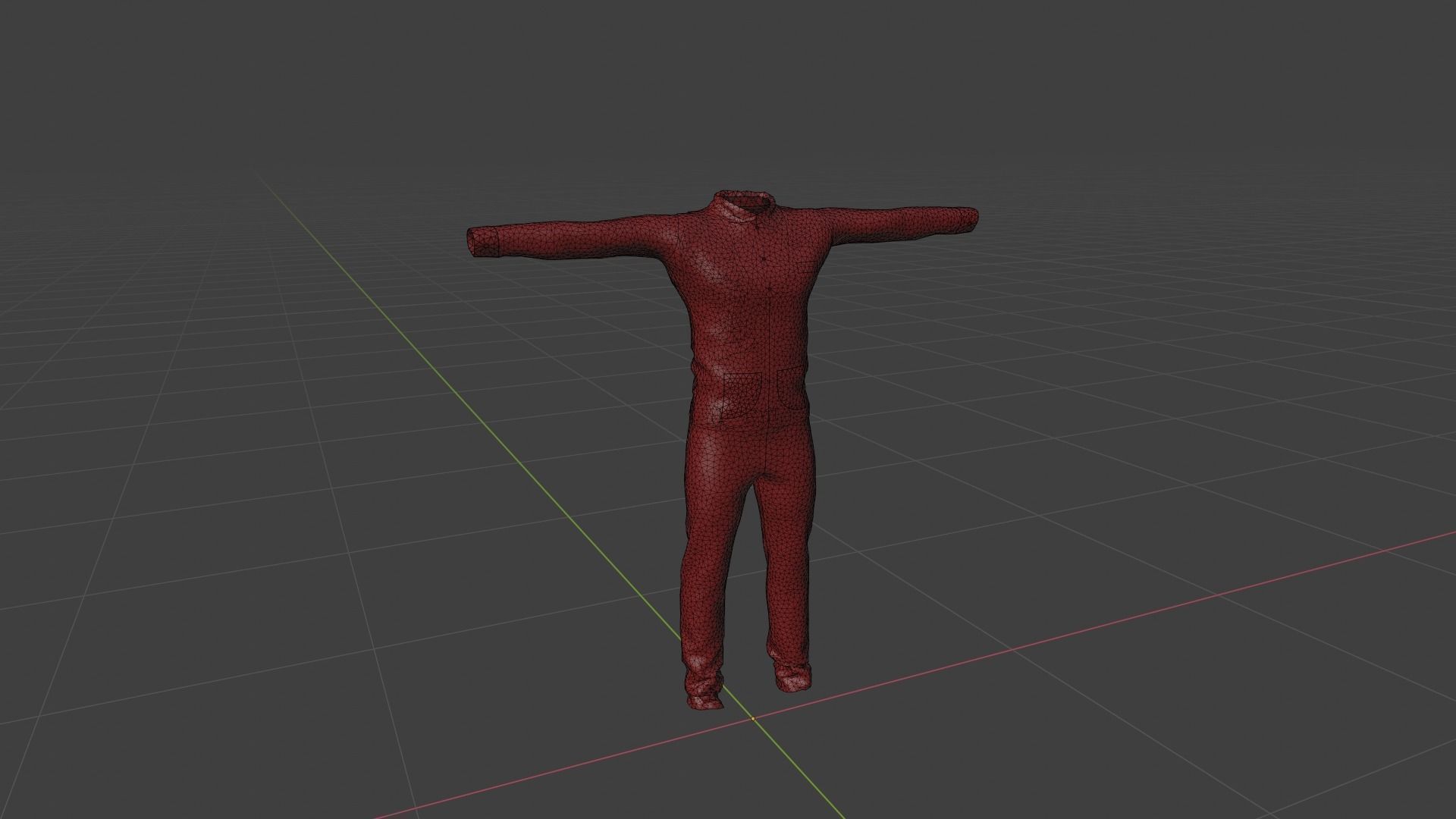 Man Suit Low-poly 3D model_6