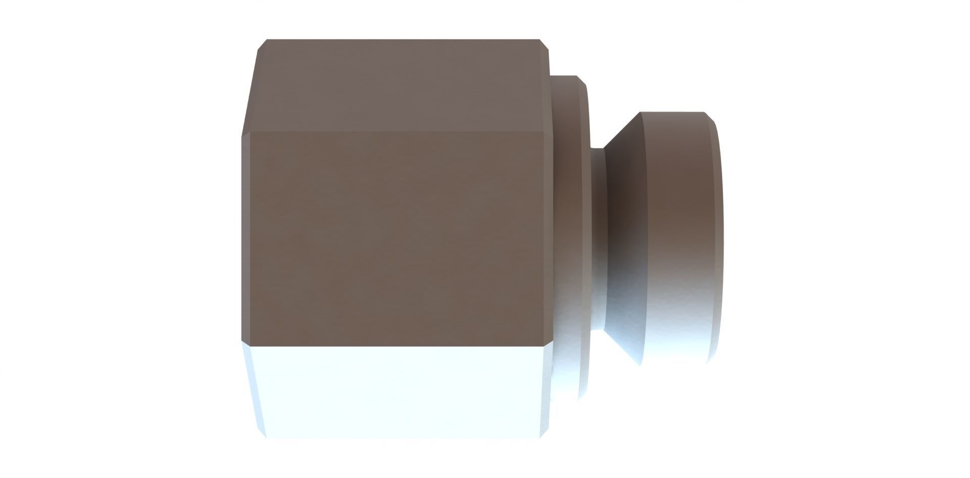 Conexao Connection Femea Female 1-4 NPT x Macho Male M14 x 2 3D model_5