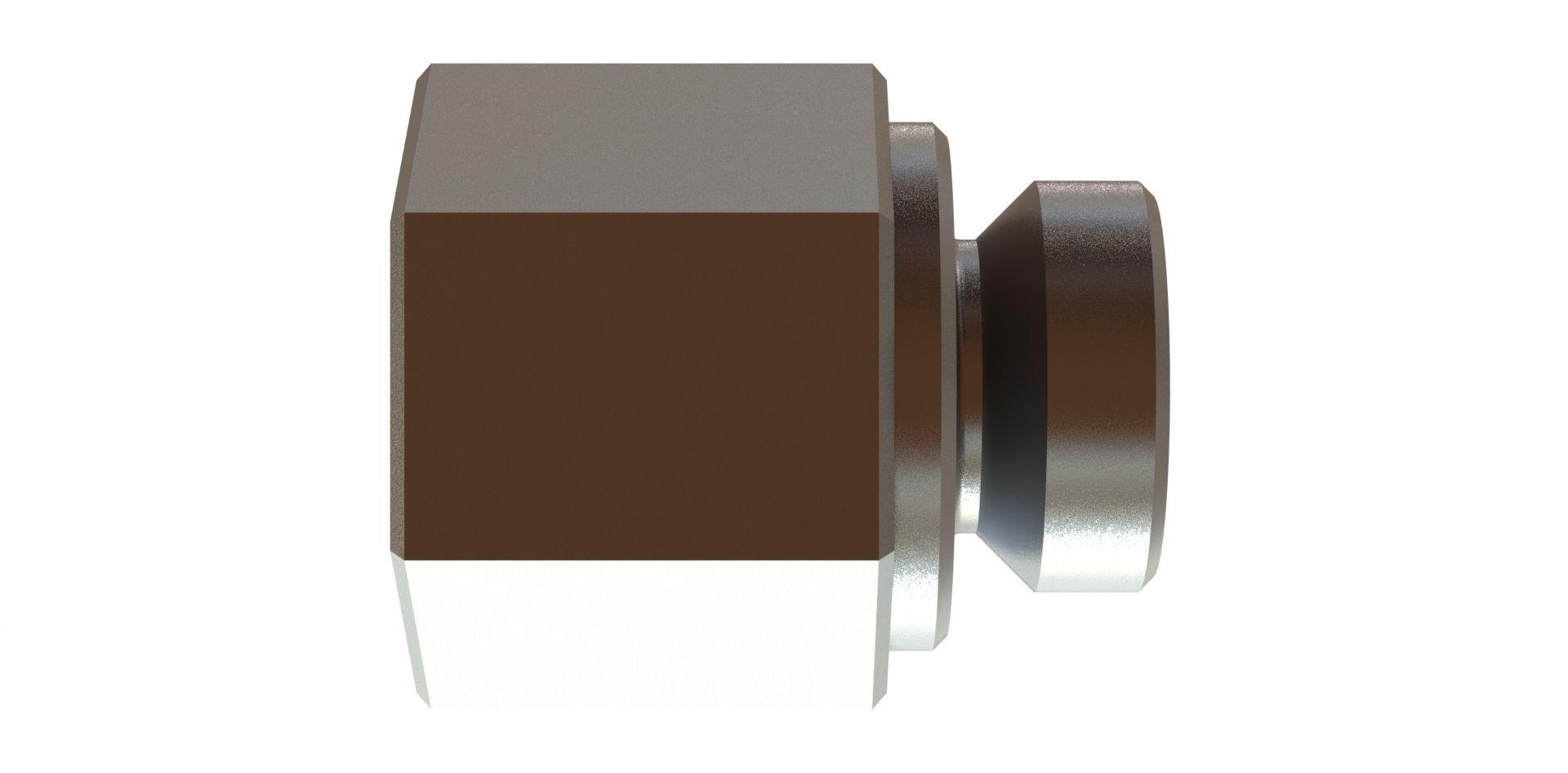 Conexao Connection Femea Female 1-4 NPT x Macho Male M14 x 2 3D model_19