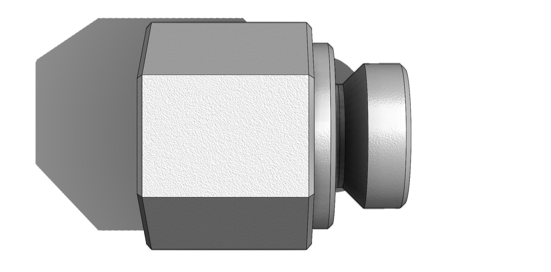 Conexao Connection Femea Female 1-4 NPT x Macho Male M14 x 2 3D model_2