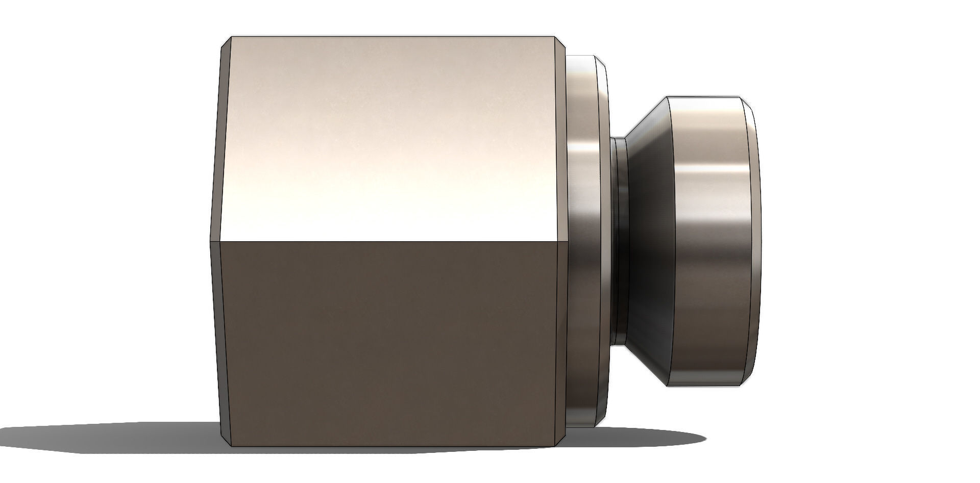 Conexao Connection Femea Female 1-4 NPT x Macho Male M14 x 2 3D model_22