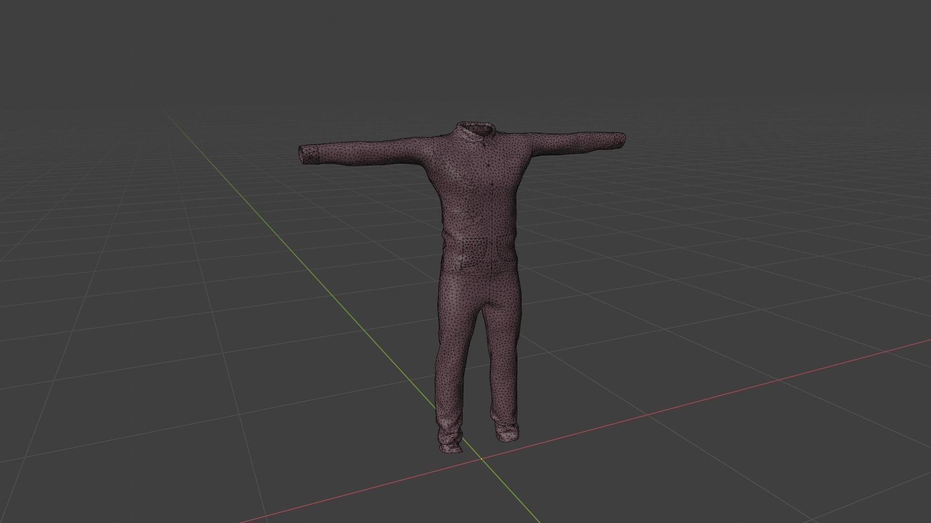 Man Suit Low-poly 3D model_6