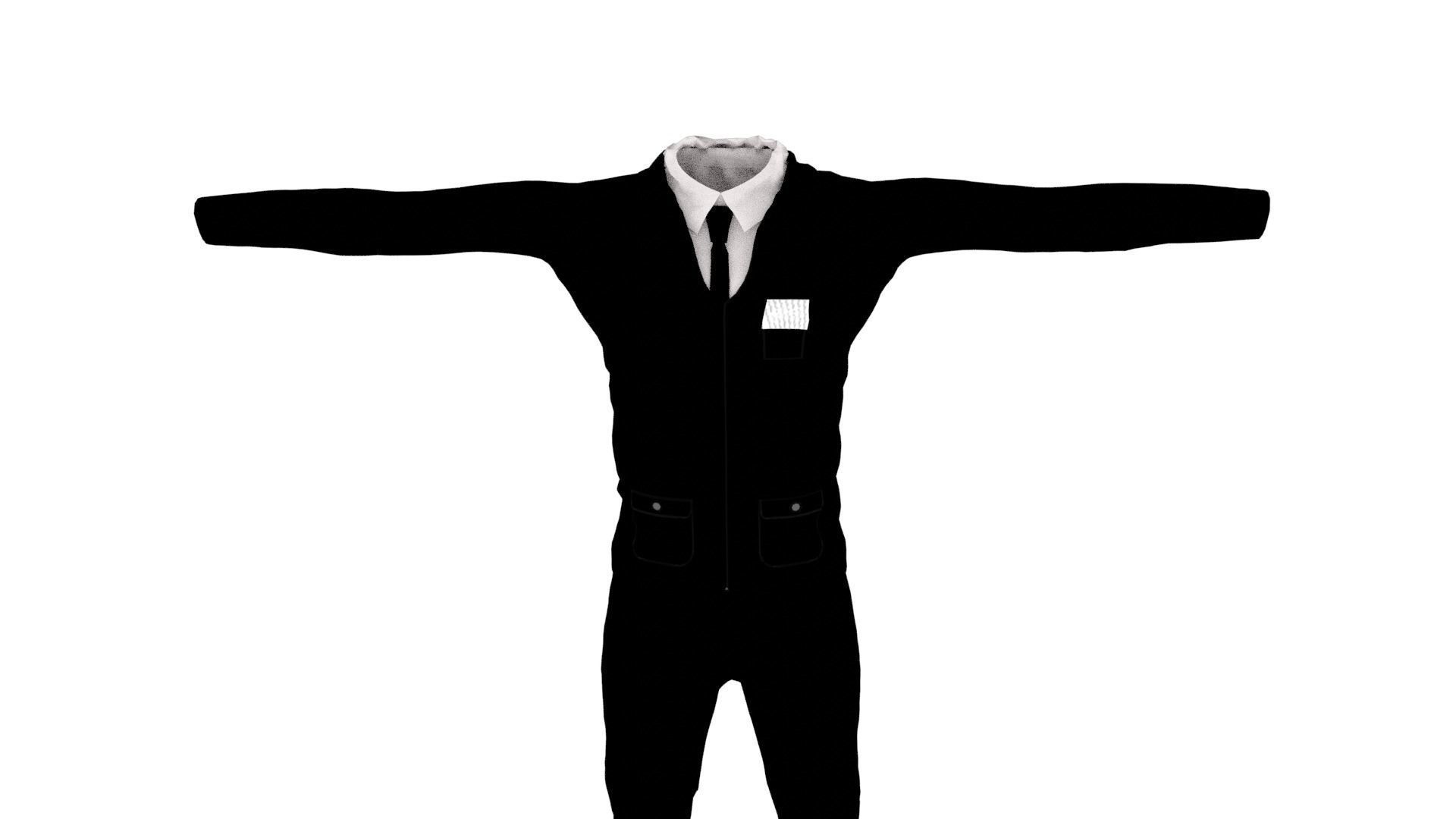 Man Suit Low-poly 3D model_5