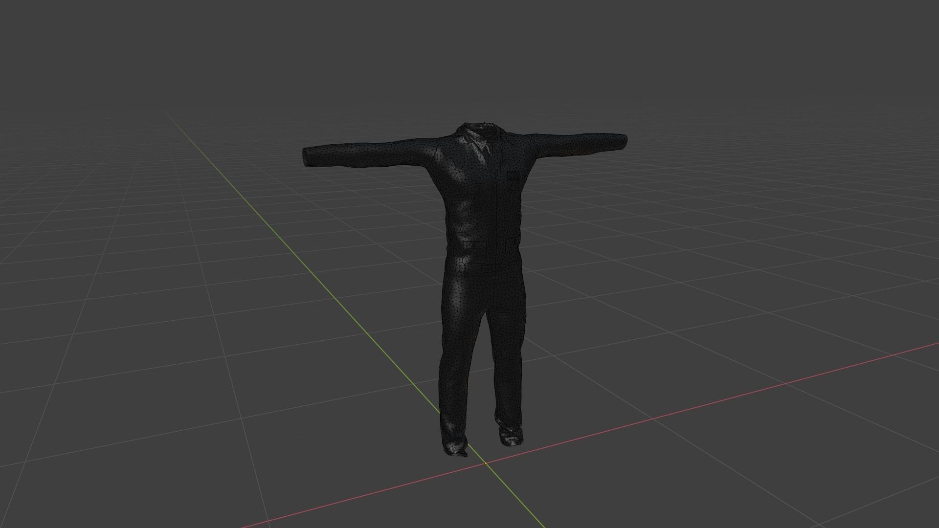 Man Suit Low-poly 3D model_6