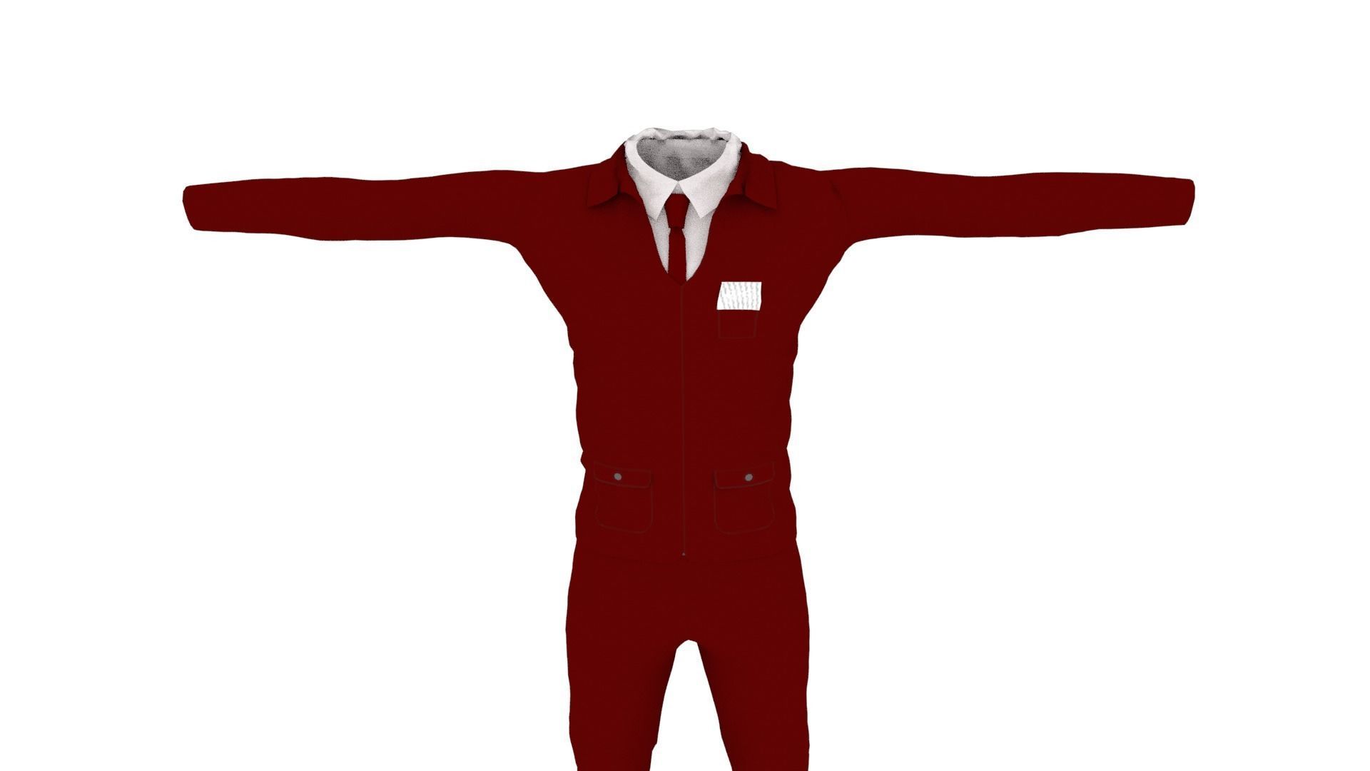 Man Suit Low-poly 3D model_5