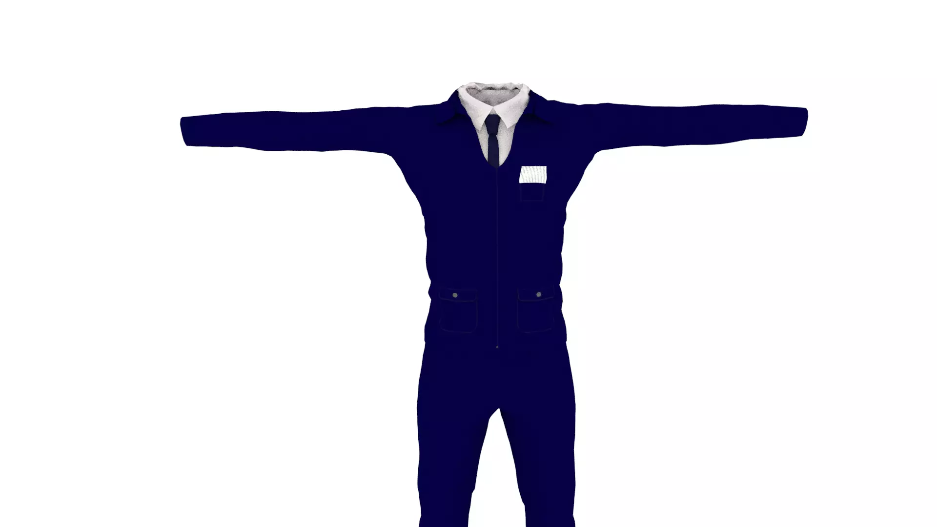 Man Suit Low-poly 3D model_0