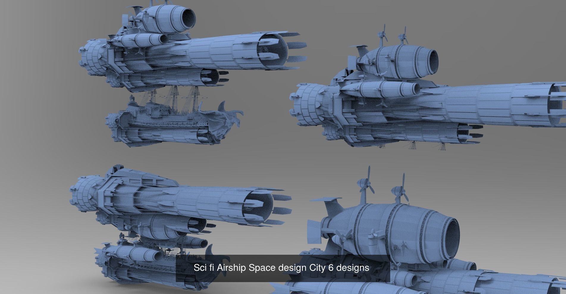 Sci-Fi Fusion Airship Collection  _6