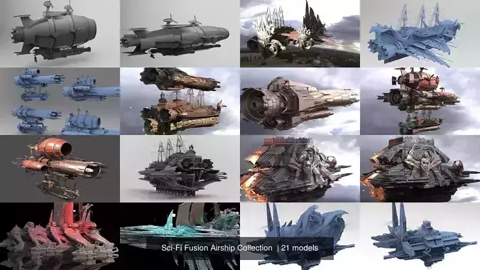 Sci-Fi Fusion Airship Collection  